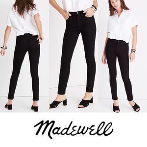 Madewell 9" Mid-Rise Skinny Jeans in ISKO Stay Black